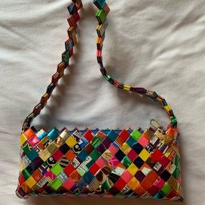 Recycled woven purse